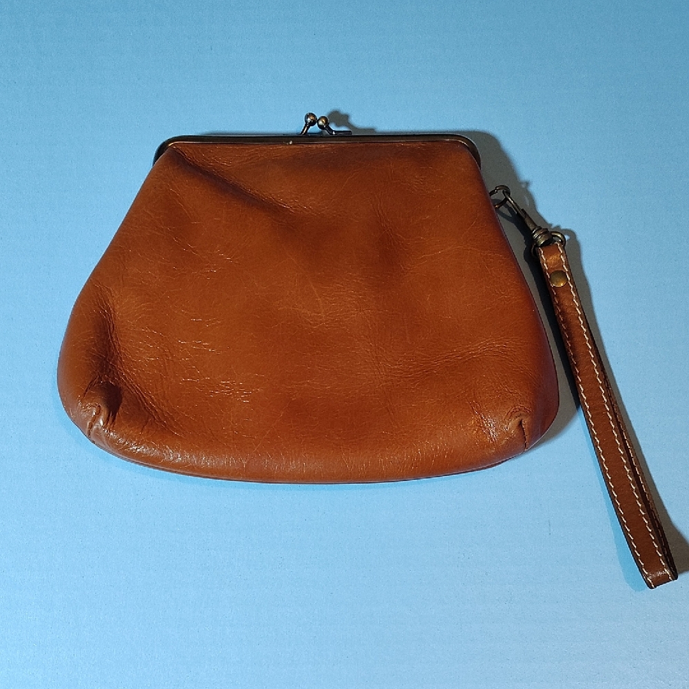 Patricia Nash Brown Leather Clutch with Classic Design